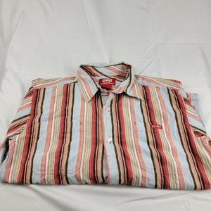 Ecko Unltd. Shirt Size Large L Striped Long Sleeve Woven Button Down